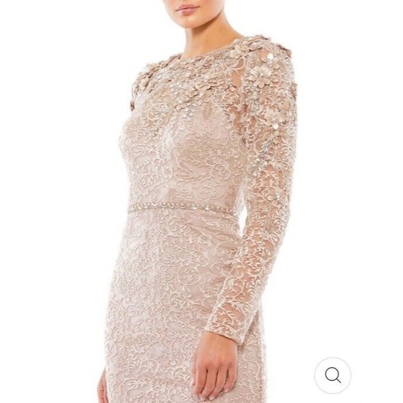 MAC DUGGAL 11217 Embellished Long Sleeve Lace Gown Size 12 $898‎ - Picture 3 of 15